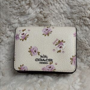 Coach Floral Women's Wallet - Cream and Purple